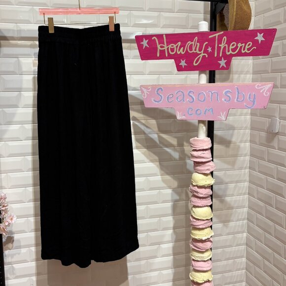 LINEN BLEND HIGH WAIST PULL-ON WIDE LEG EMBROIDERED PANTS UMGEE - Picture 2 of 2